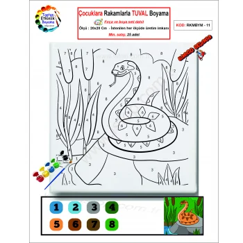 Çocuklara Rakamlarla Tuval Boyama Seti