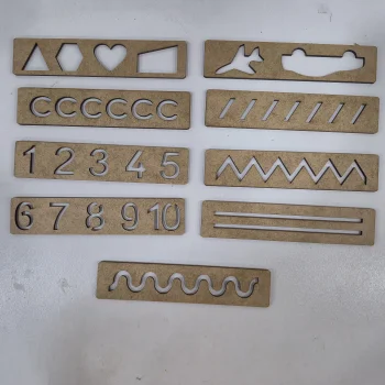 El Kas Geliştirme ve Yazı Geliştirme Ahşap Seti | Çocuklar İçin Eğitici Motor Becerileri ve Yazı Etkinliği | MDF (TOPTAN)