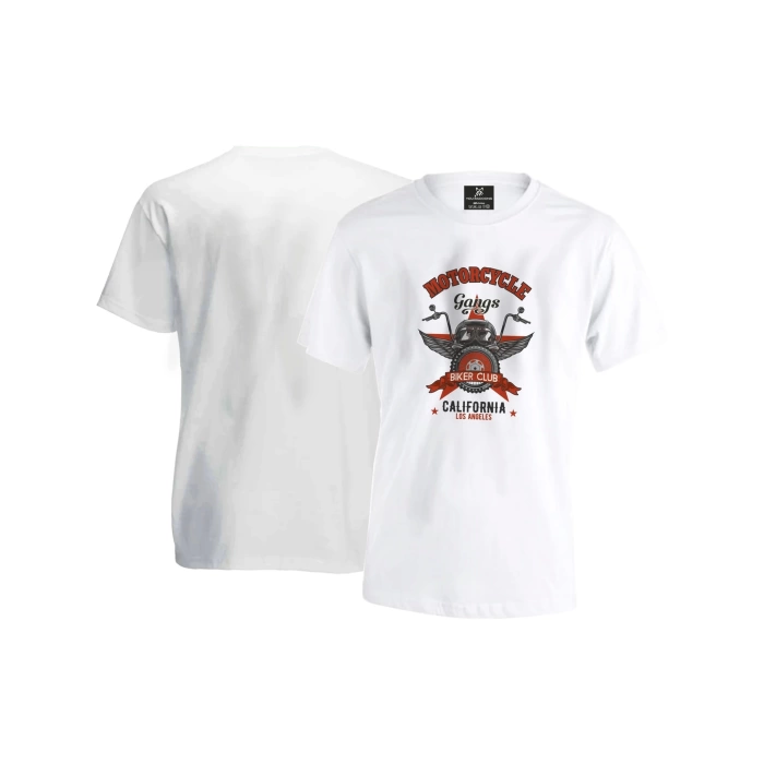 Biker Club Unisex T-shirt - Beyaz