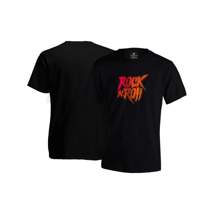 Rock N Roll Unisex T-shirt - Siyah