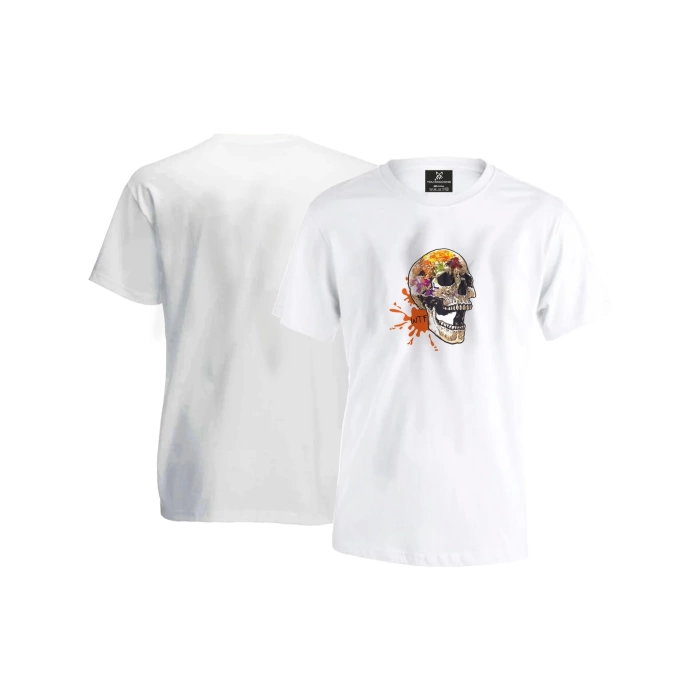 Skull Unisex T-shirt - Beyaz