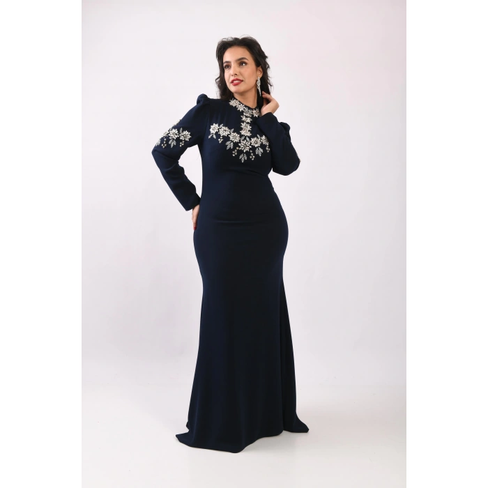 Şehzade Çiçeği Abiye - Lacivert