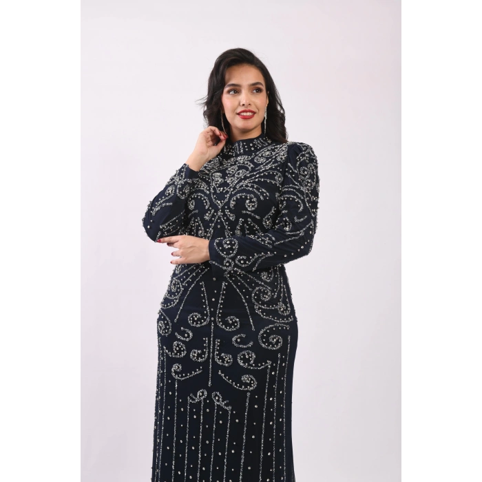 Hayalperestin Kanatları Elbise - Lacivert