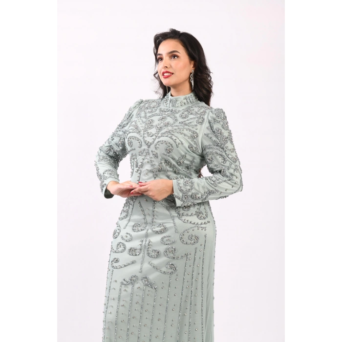 Hayalperestin Kanatları Elbise - Mint