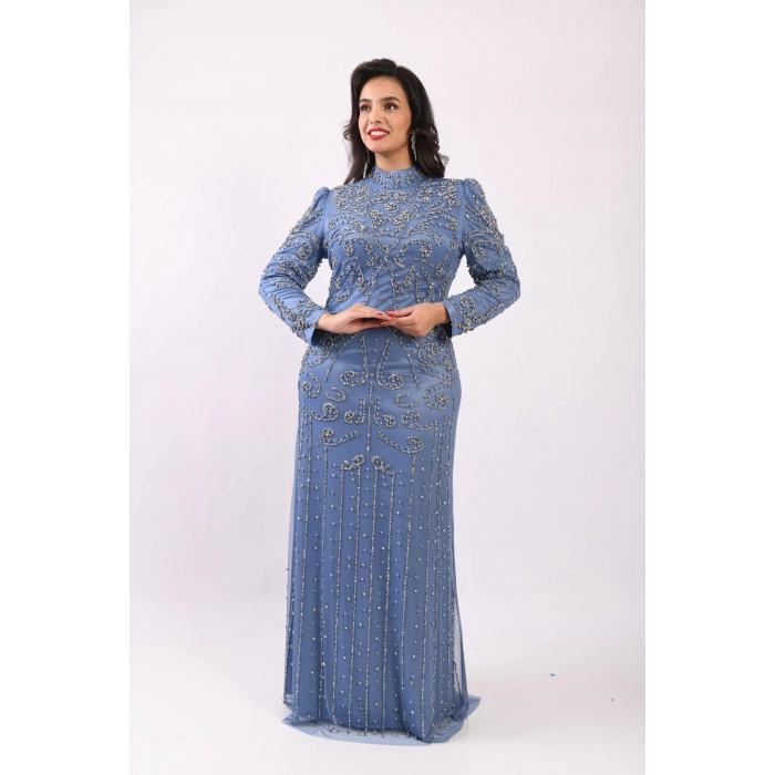 Hayalperestin Kanatları Elbise - Mavi