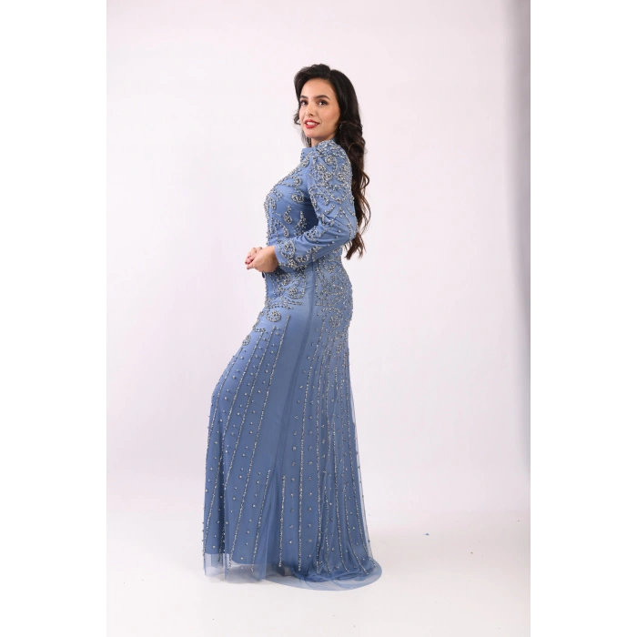 Lizbon Fısıltısı Abiye - Mavi