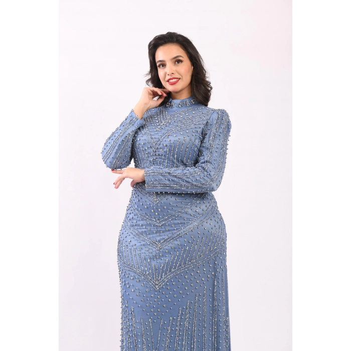 Lizbon Fısıltısı Abiye - Mavi