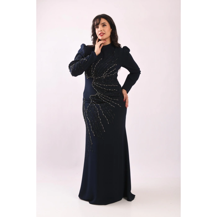 Babilin Yıldızları Krep Abiye - Siyah