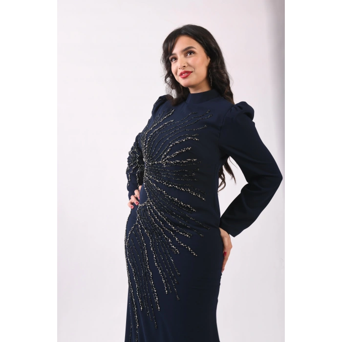 Babilin Yıldızları Krep Abiye - Siyah