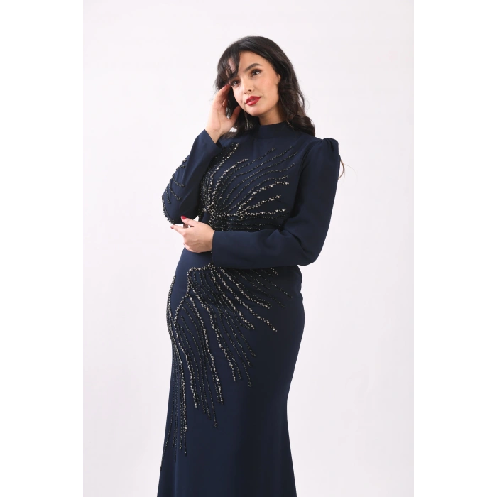 Babilin Yıldızları Krep Abiye - Siyah