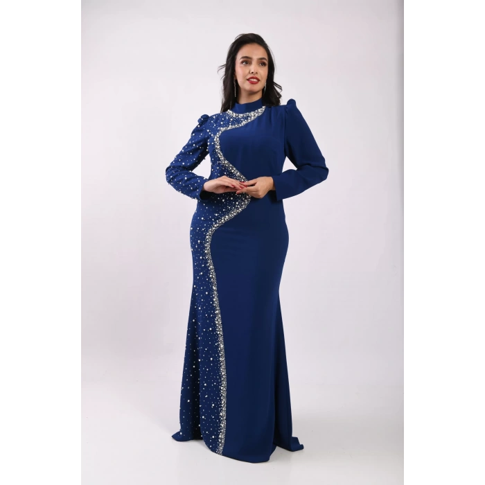 Ankanın Tüyleri Abiye - Mavi