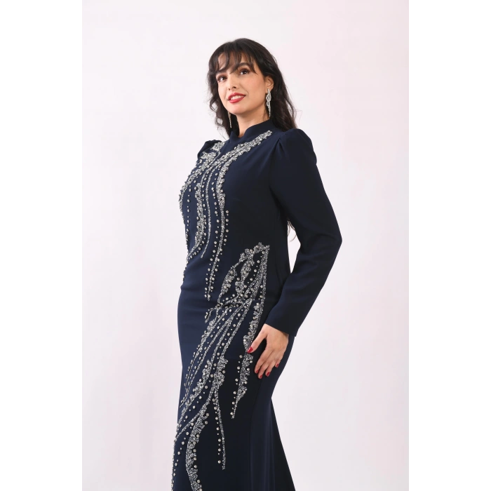 Peri Tozu Abiye - Lacivert