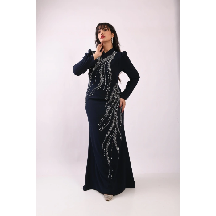 Peri Tozu Abiye - Lacivert