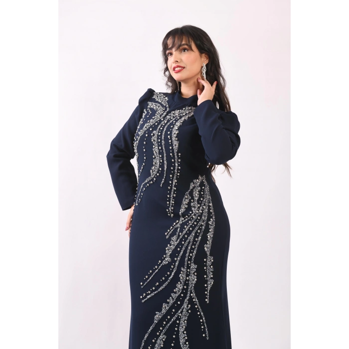 Peri Tozu Abiye - Lacivert