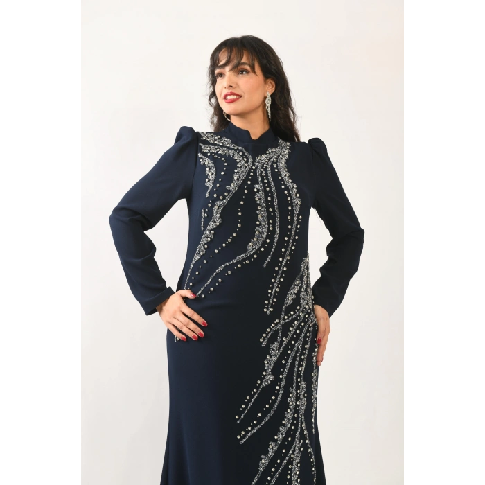 Peri Tozu Abiye - Lacivert