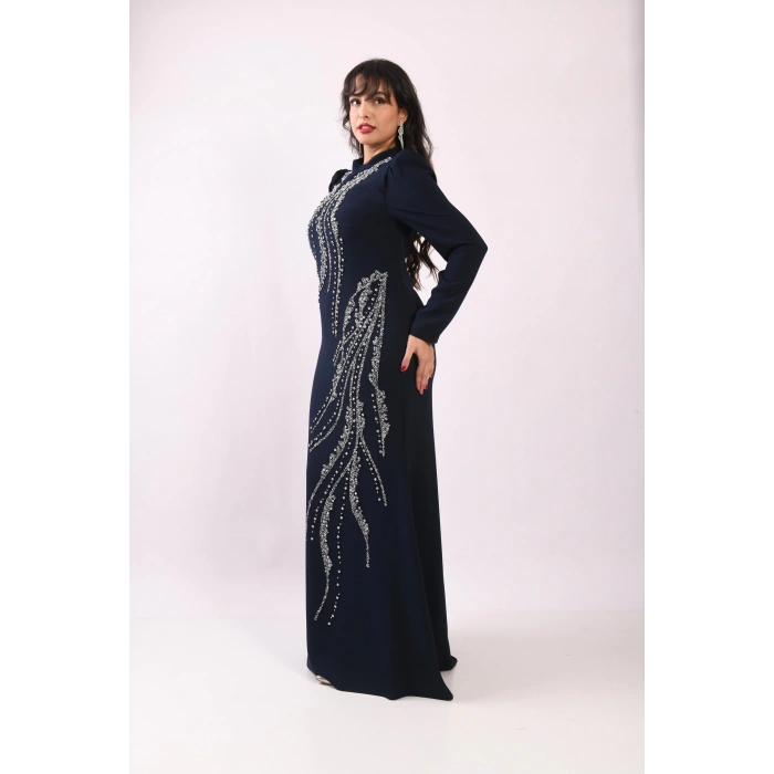 Peri Tozu Abiye - Lacivert