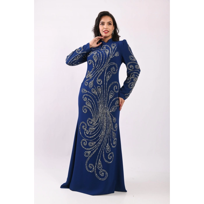 Şelale Işıltısı Abiye - Mavi