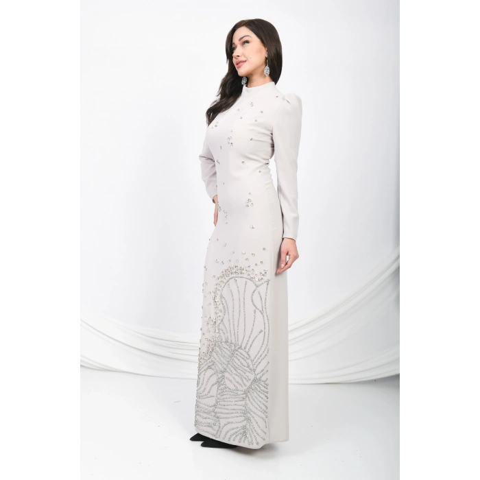 Asil Duruş Krep Abiye - Taş