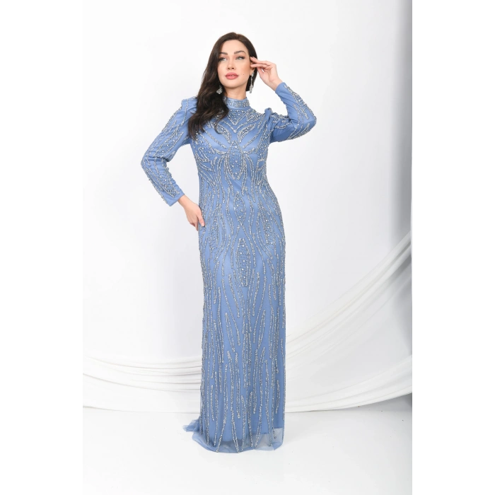 Seraphina Tül Abiye - Mavi