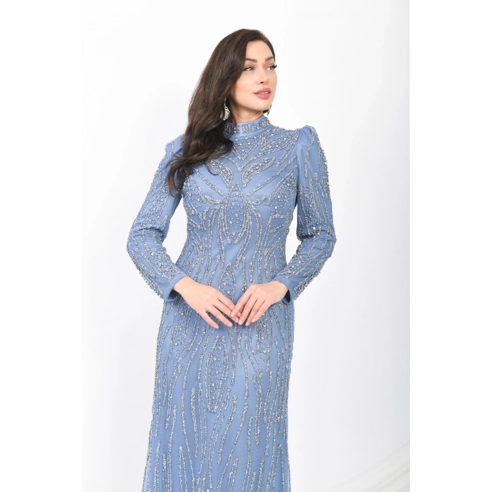 Seraphina Tül Abiye - Mavi