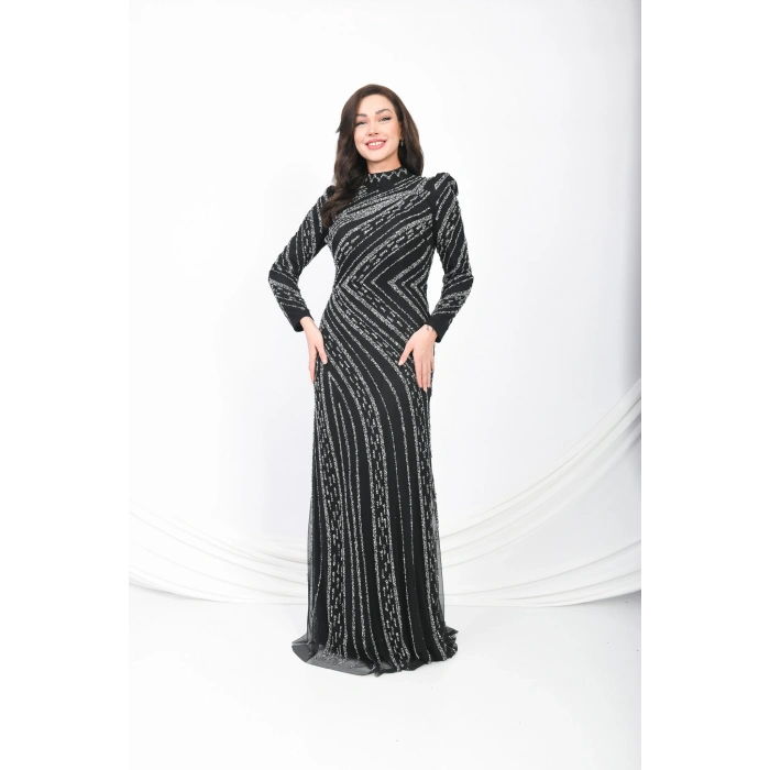 Leylak Rüyası Dokunuşu Abiye - Siyah