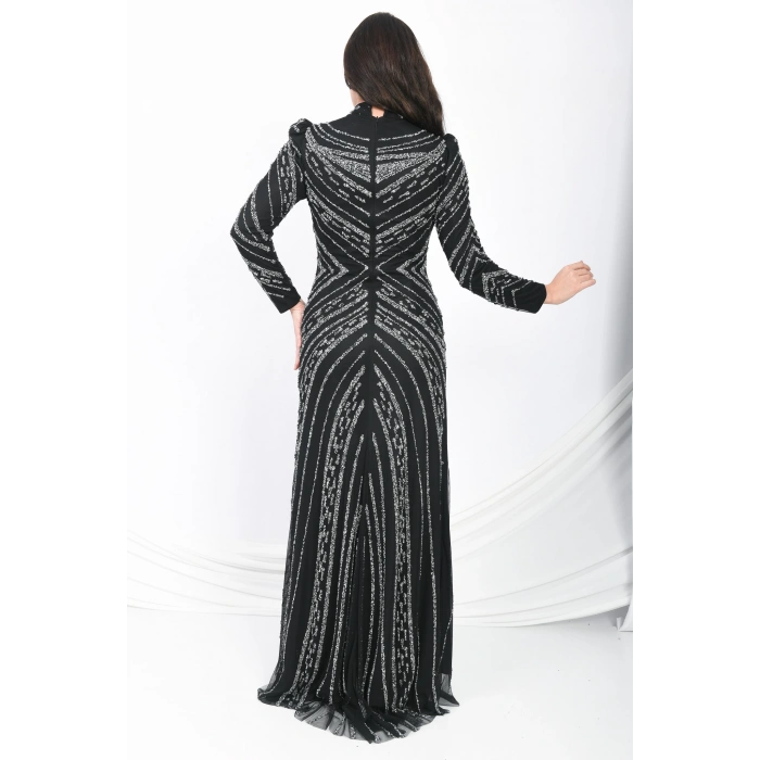 Leylak Rüyası Dokunuşu Abiye - Siyah