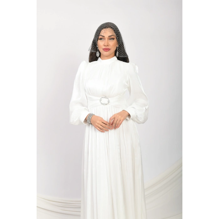 Kraliçenin Dokunuşu Abiye - Beyaz