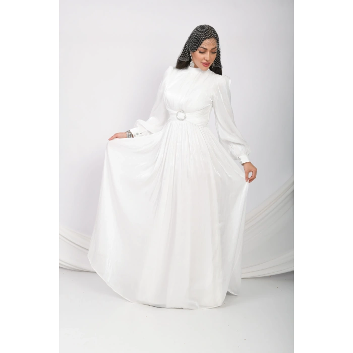 Kraliçenin Dokunuşu Abiye - Beyaz