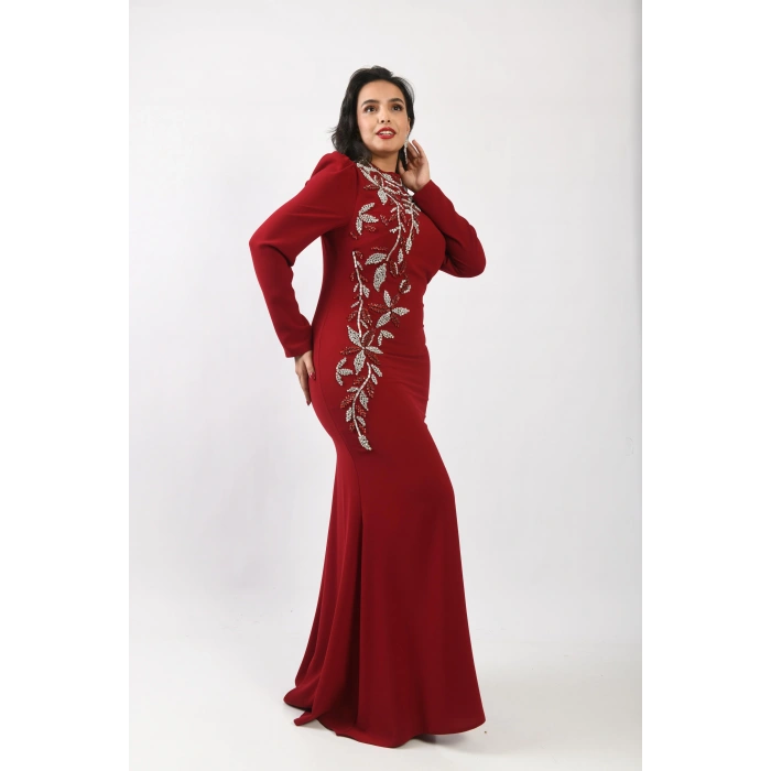 Sultanın İncisi Balık Abiye - Bordo