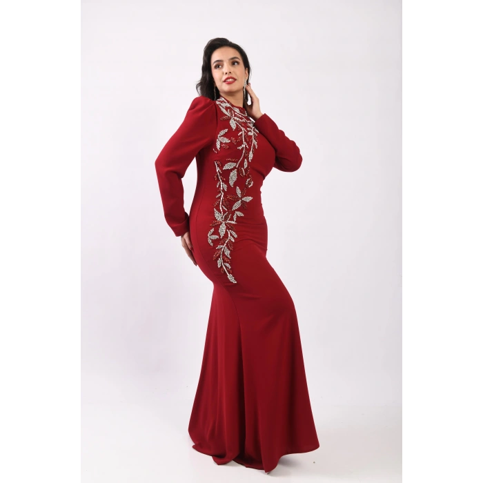 Sultanın İncisi Balık Abiye - Bordo