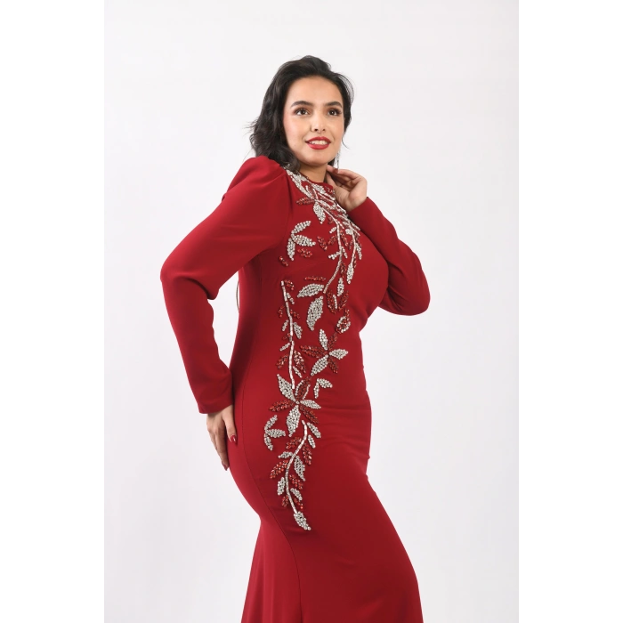 Sultanın İncisi Balık Abiye - Bordo