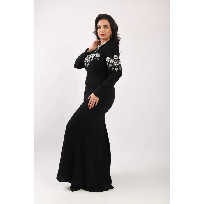 Şehzade Çiçeği Abiye - Siyah