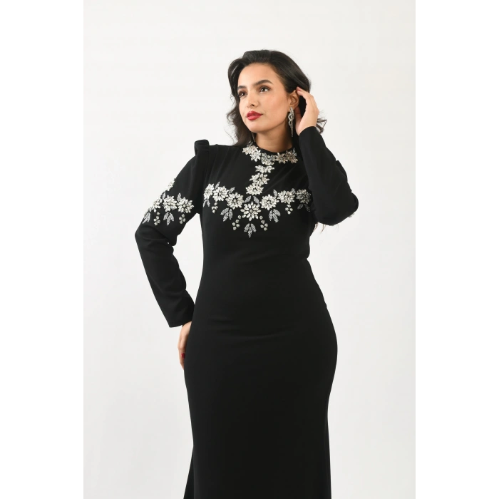 Şehzade Çiçeği Abiye - Siyah