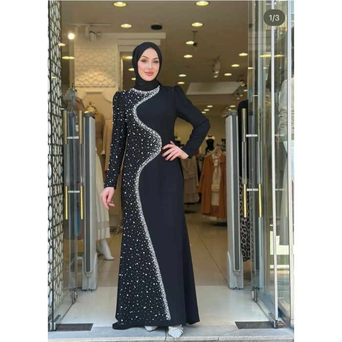 Ankanın Tüyleri Abiye - Siyah