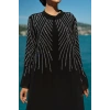 TAŞLI ZARİF TESETTÜR ABAYA - SİYAH