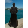 TAŞLI ZARİF TESETTÜR ABAYA - SİYAH