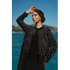 TAŞLI ZARİF TESETTÜR ABAYA - SİYAH
