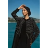 TAŞLI ZARİF TESETTÜR ABAYA - SİYAH