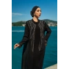 TAŞLI ZARİF TESETTÜR ABAYA - SİYAH