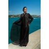TAŞLI ZARİF TESETTÜR ABAYA - SİYAH