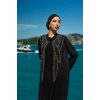 TAŞLI ZARİF TESETTÜR ABAYA - SİYAH