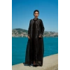 TAŞLI ZARİF TESETTÜR ABAYA - SİYAH