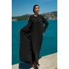 TAŞLI ZARİF TESETTÜR ABAYA - SİYAH