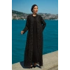 TAŞLI ZARİF TESETTÜR ABAYA - SİYAH