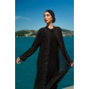 TAŞLI ZARİF TESETTÜR ABAYA - SİYAH