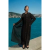 TAŞLI ZARİF TESETTÜR ABAYA - SİYAH