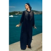 TAŞLI UZUN TESETTÜR ZARİF ABAYA-LACİVERT