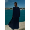 TAŞLI UZUN TESETTÜR ZARİF ABAYA-LACİVERT