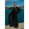 TAŞLI UZUN TESETTÜR ZARİF ABAYA-Siyah