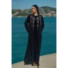 UZUN TAŞLI ZARİF TESETTÜR ABAYA-LACİVERT